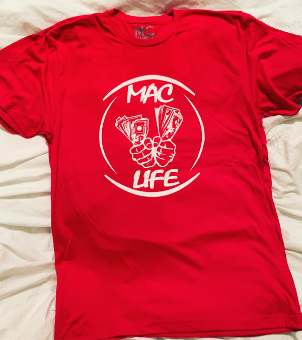 White and Red MacLife T-Shirt