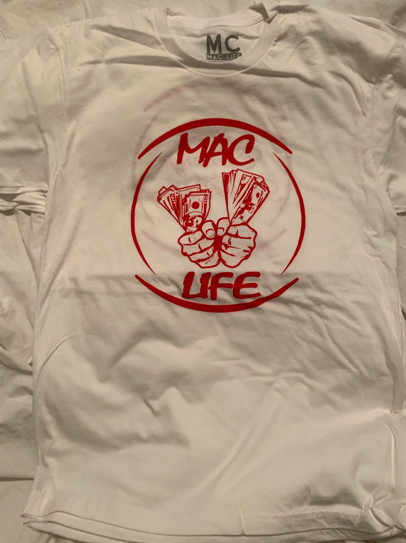 White and Red MacLife T-Shirt