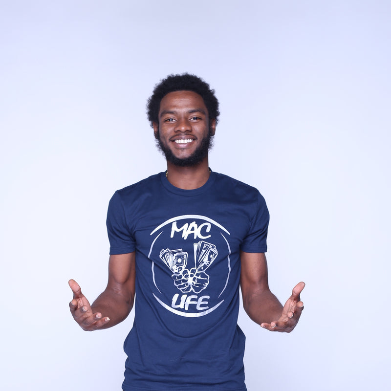 Navy Blue and Silver MacLife T-Shirt