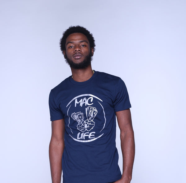 Navy Blue and Silver MacLife T-Shirt